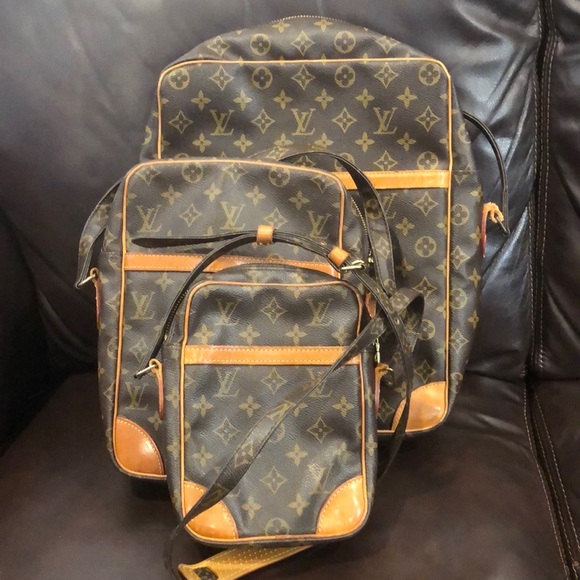 LOUIS VUITTON LV Danube Monogram Crossbody Bag PM / MM / GM Original Strap HTF - Picture 3 of 17